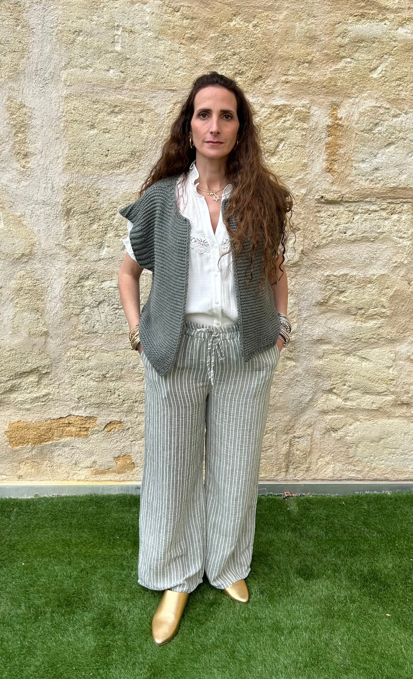 Pantalon petite rayure