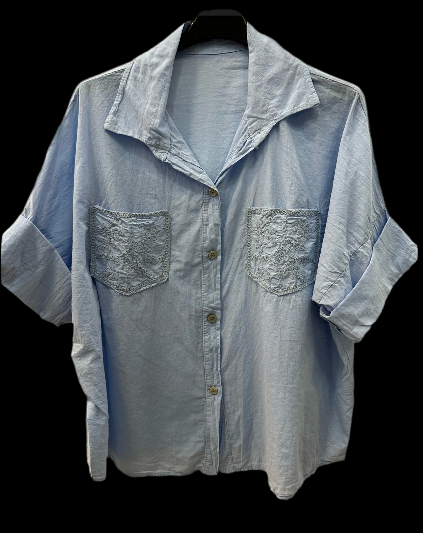 Chemise poche brodées Sophia