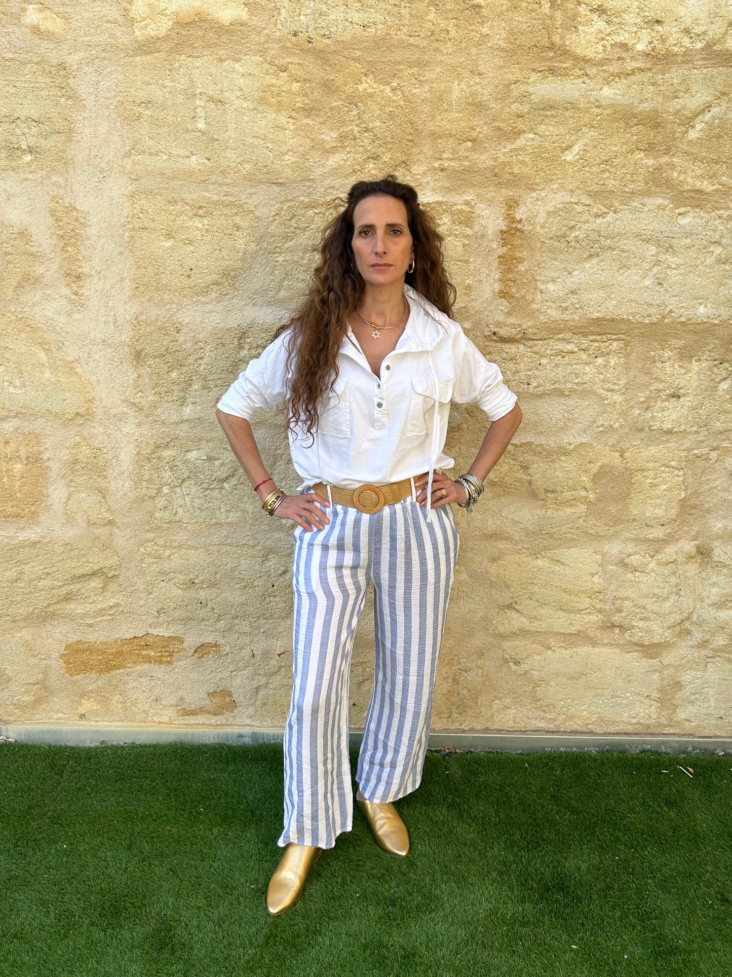 Pantalon grosse rayure