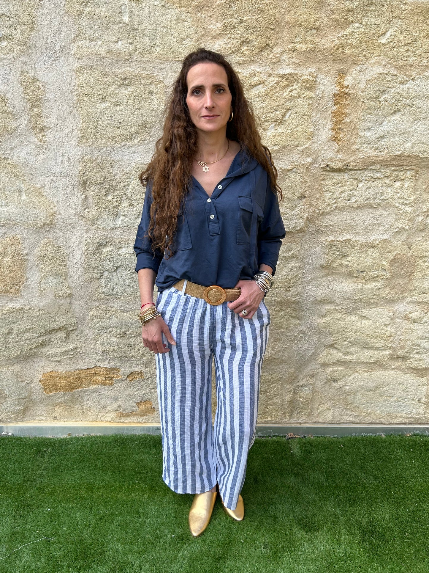 Pantalon grosse rayure
