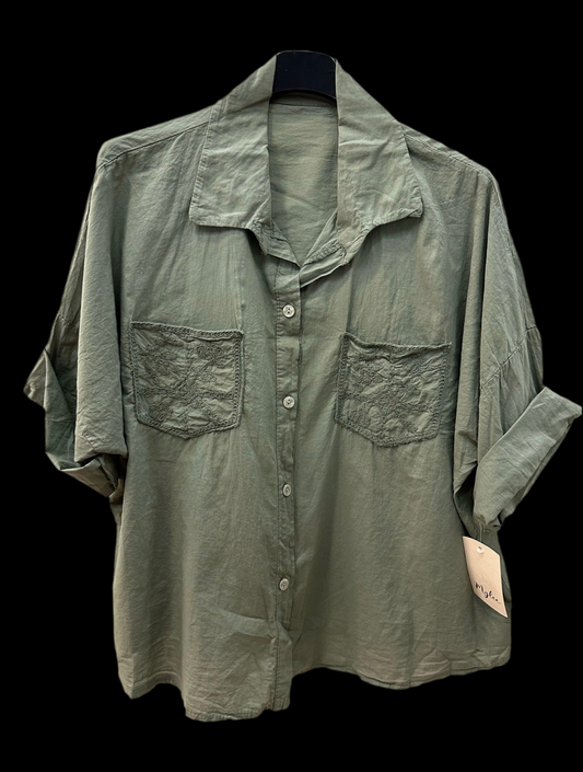 Chemise poche brodées Sophia