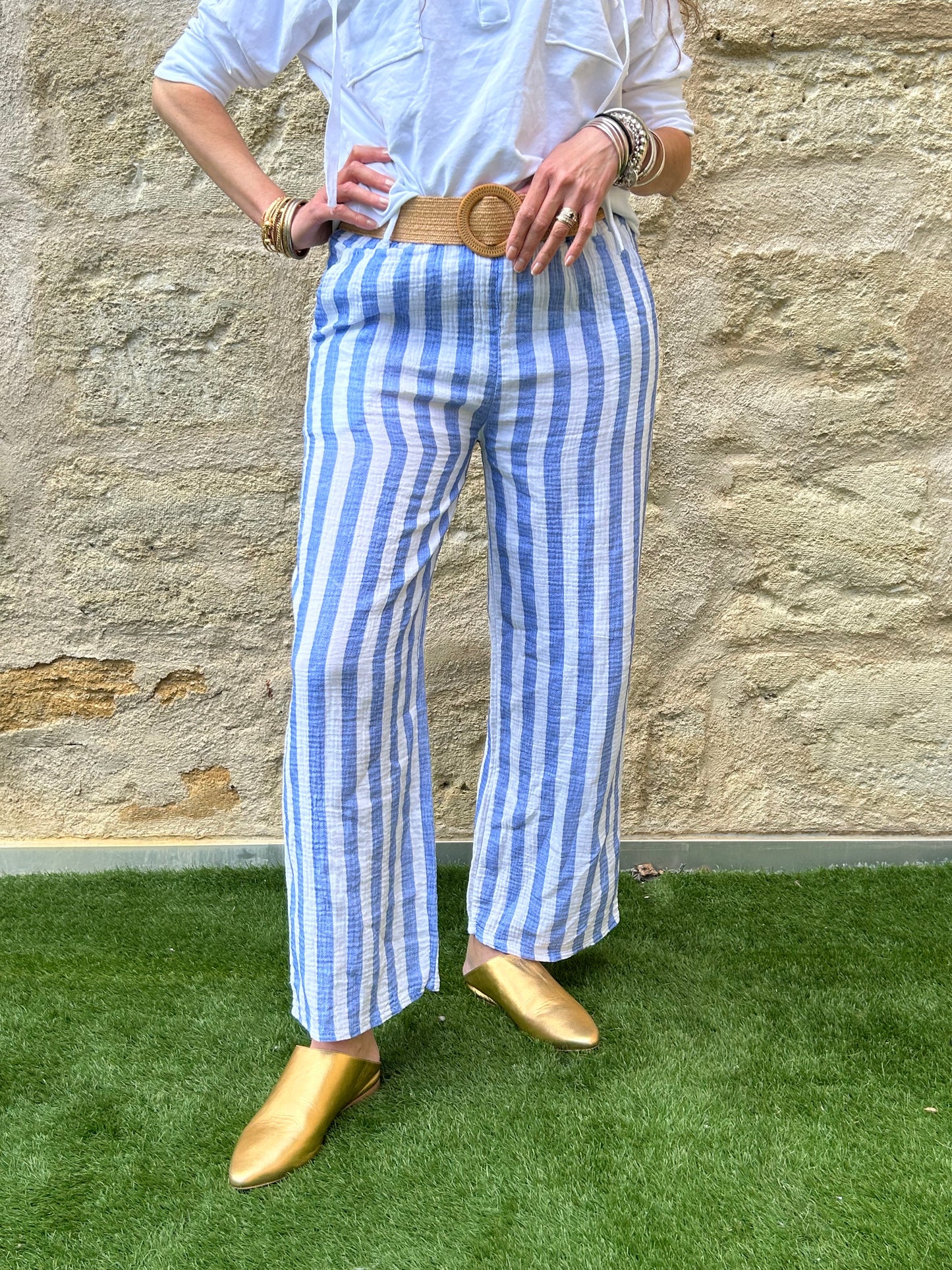 Pantalon grosse rayure