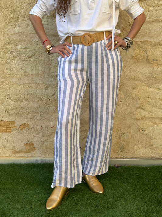 Pantalon grosse rayure