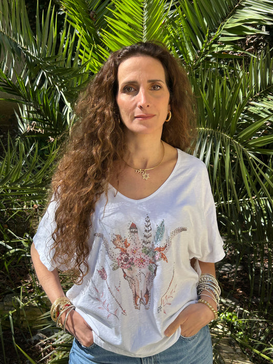 T shirt tête de buffle