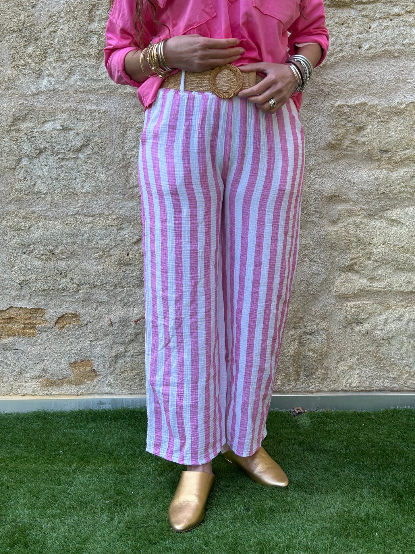 Pantalon grosse rayure