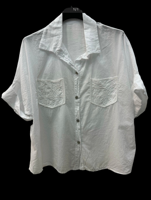 Chemise poche brodées Sophia